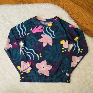 Tea Floral Rash Guard, Girls Size 6